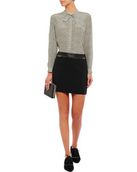 Sandro Joyau Chain Embellished Stretch Jersey Mini Skirt