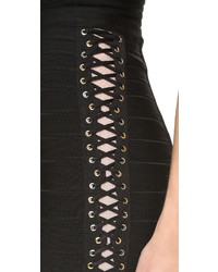 Herve Leger Miniskirt With Side Detail