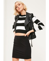 Missguided Black Jersey Mini Skirt