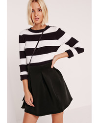 Missguided Full Scuba Mini Skirt Black