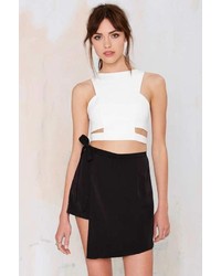 Nasty Gal Factory Side With Me Asymmetric Skirt