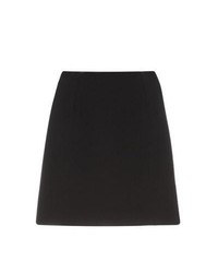New Look Black Crepe A Line Mini Skirt