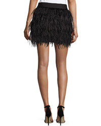 Milly Ostrich Feather Miniskirt