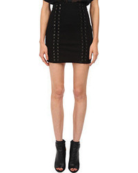 Balmain Pierre Mini Skirt With Lace Up Detail Skirt