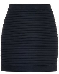 Balmain Pleated Cotton Blend Mini Skirt