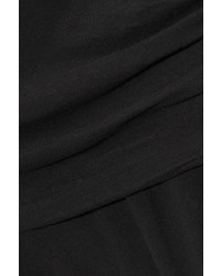 James Perse Ruched Stretch Cotton Jersey Mini Skirt Black