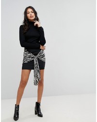 PrettyLittleThing Zebra Mini Skirt