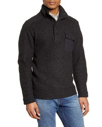 Schott NYC Wool Blend Military Sweater