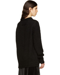 Givenchy Black Mohair Destroyed Sweater