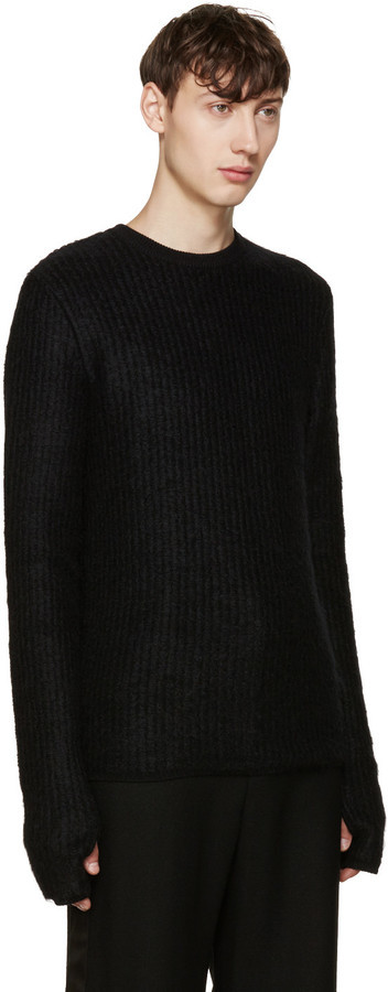 John Lawrence Sullivan Johnlawrencesullivan Black Ribbed Sweater