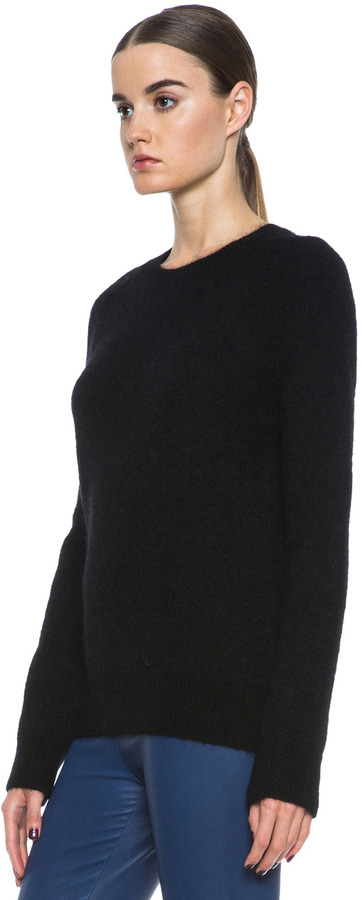 Neil Barrett Skinny Mohair Blend Knit In Black, $577 | Forward By Elyse ...