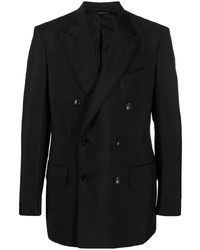 Black Mohair Double Breasted Blazer