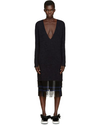 Cédric Charlier Black Mohair Dress