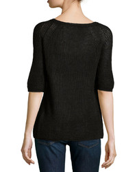 525 America Short Sleeve Soft Knit Top Black