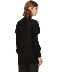 Lemaire Black Mohair Puff Sleeve Turtleneck