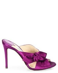 Jimmy Choo Keely Knotted Satin Crisscross Mules