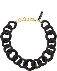 Alishad Matte Shiny Link Necklace Black