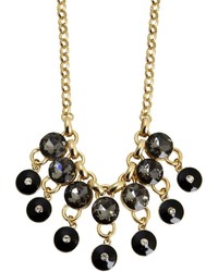 Wyatt Black And Gold Cz Accent Statet Necklace