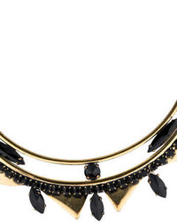 Iosselliani Black Crystal Collar Necklace
