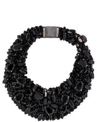 Brunello Cucinelli Black Crystal Collar Necklace