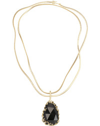 Kendra Scott Branch Bezel Black Tourmaline Pendant Necklace