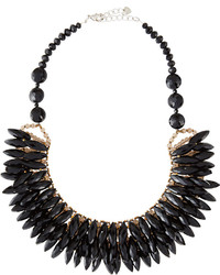 Nakamol Crystal Porcupine Bib Necklace Black