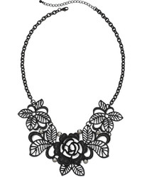 jcpenney Decree Gray Floral Statet Necklace