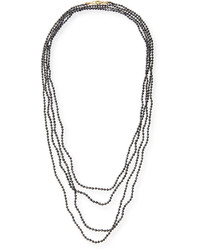 Splendid Faceted Black Diamond Necklace 100l