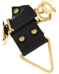 Finds Moxham Anubis Gold Plated And Leather Necklace