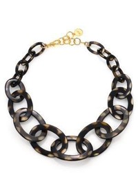 Nest Graduated Spotted Horn Link Necklace