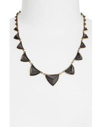 House of Harlow 1960 Pyramid Station Necklace Black Gold