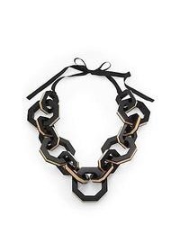 Josie Natori Woodresin Necklace Black