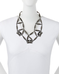 Lulu Frost Larkspur Crystal Web Necklace Black