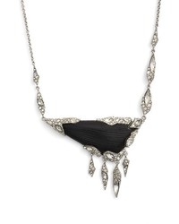 Alexis Bittar Lucite Crystal Fringe Frontal Necklace