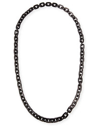 Nest Jewelry Black Horn Rectangular Link Necklace 40