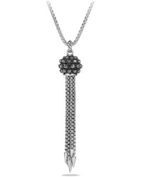 David Yurman Osetra Faceted Hematine Small Tassel Chain Necklace