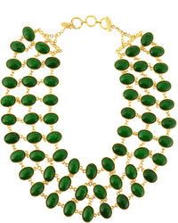 Amrita Singh Reversible 3 Row Faceted Necklace Blackgreen