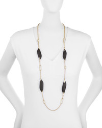 Alexis Bittar Reversible Liquid Link Station Necklace In Black 42