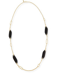 Alexis Bittar Reversible Liquid Link Station Necklace In Black 42