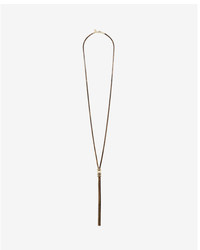 Express Rhinestone Cut Out Bar Lariat Necklace