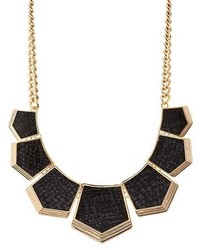 Charlotte Russe Snake Embossed Faux Leather Statet Necklace