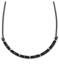 Vince Camuto Necklace Matte Black Pyramid Frontal Necklace
