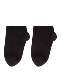 Wolford Black Cotton Sneaker Socks