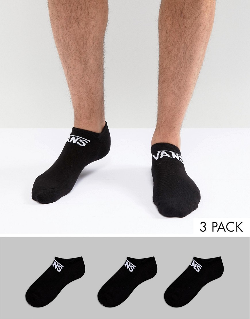 Blive gift cylinder stå på række Vans Classic 3 Pack Trainer Socks In Black Vxsxblk, $16 | Asos | Lookastic