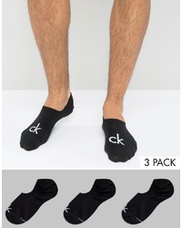 Calvin Klein Invisible Socks 3 Pack Black