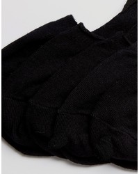 Asos Invisible Socks In Black 5 Pack