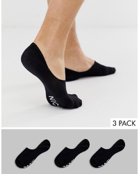 Nicce London Nicce 3 Pack Invisible Socks In Black