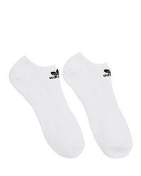 adidas Originals Six Pack Black And White Logo Ankle Socks