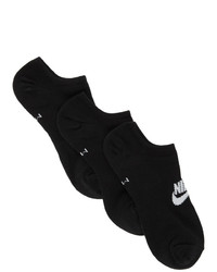 Nike Three Pack Black Essential Everyday No Show Socks