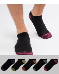 ASOS DESIGN Trainer Socks With Random Pattern Details 5 Pack